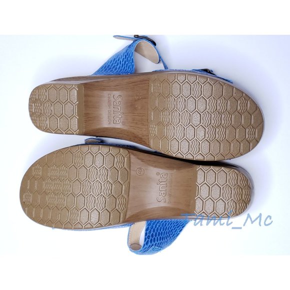 NEW Sanita 40 Blue Daisy Sandals Size 10 - Picture 3 of 16
